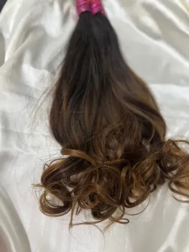 Cabelo humano onbre-hair ou morena iluminado de 55cm 200gm
