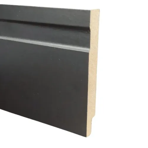 PROMOÇÃO - Rodapé Premium 10 cm em MDF cor preto - Metro