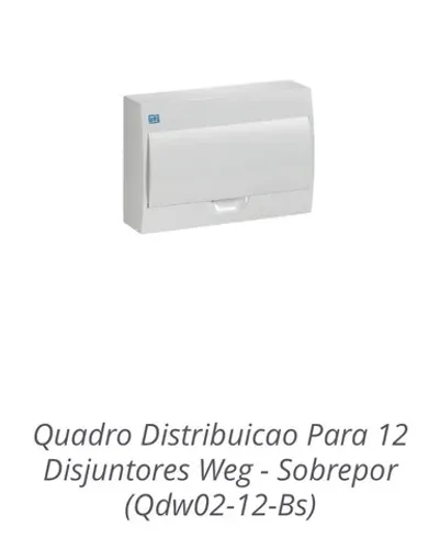 Quadro distribuição weg