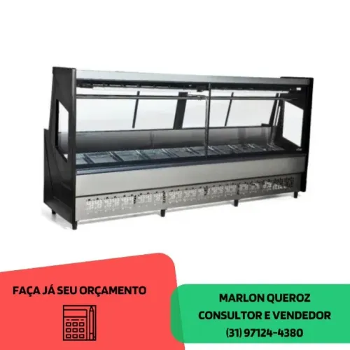 Balcao De Açougue 3 Metros Preto 220v