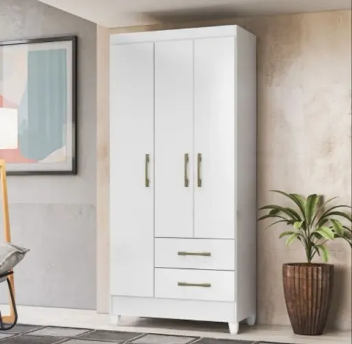 Guarda Roupa 3 Portas 2 Gavetas Espelho Novo Varios Modelos
