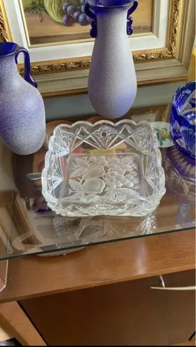 Antigo centro de mesa de cristal!