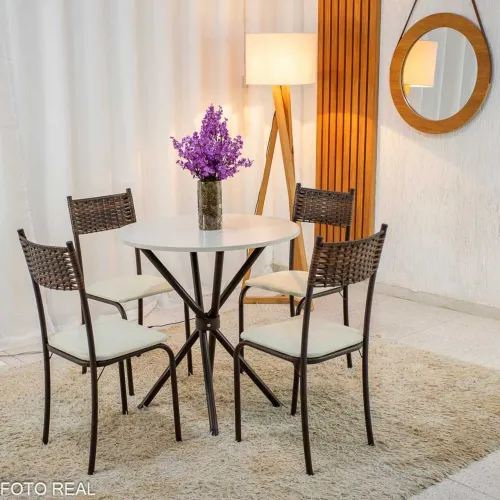 Mesa atlante com 4 cadeiras !! Rf337m