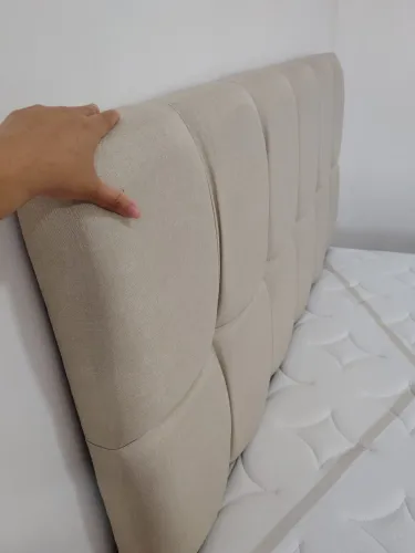 Cabeceira Estofada Bege Elegante- Ortobom 