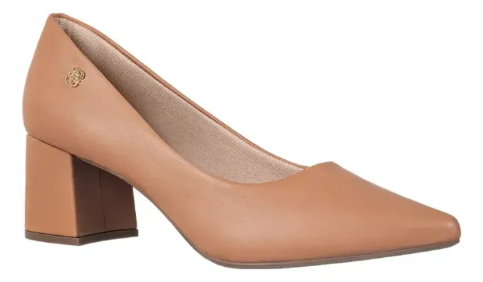 Scarpin Sapato Salto Bloco Bico Fino Gigil