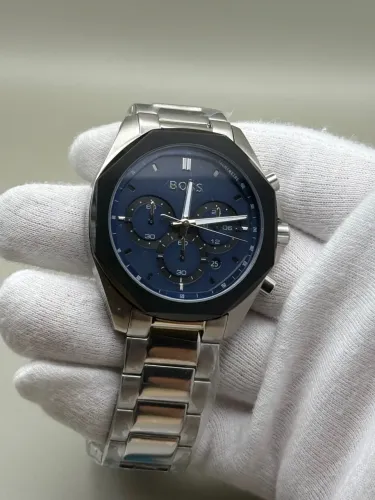 Relógio Hugo Boss Masculino Azul | Caixa e Pulseira Aço Inoxidável