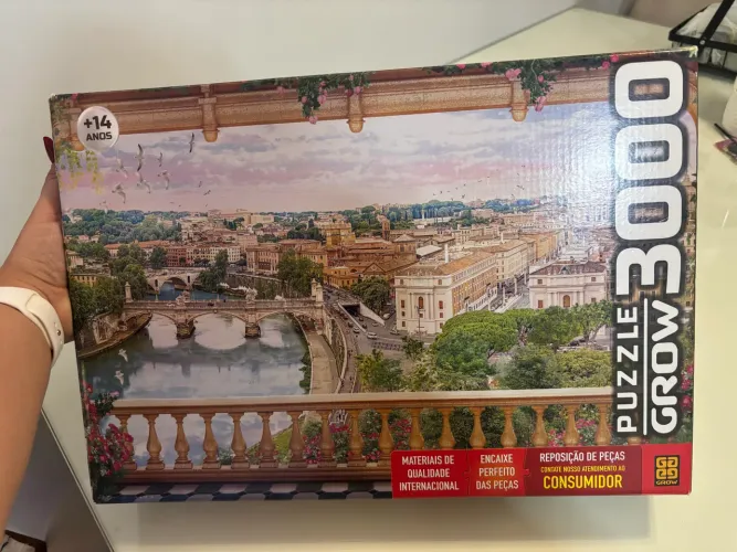 Quebra cabeça 3000 peças: Varanda em Roma - Grow