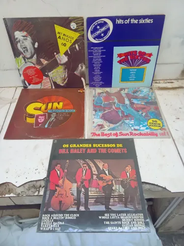 Lote 5 LPs discos vinil Rockabilly Rock N Roll