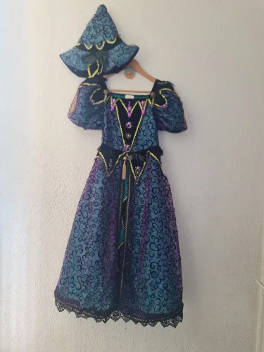 Fantasia Halloween Bruxa - Bem Elaborada -,10/12anos