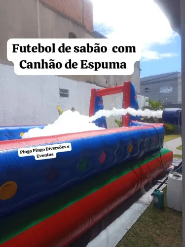 Futebol de Sabão com Canhão de Espuma - Diversão Garantida!