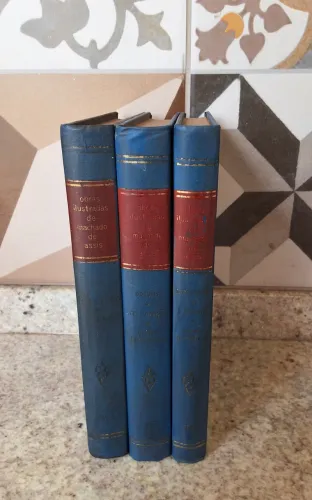 Machado de Assis - Lote com 3 livros encadernados - Década de 1960