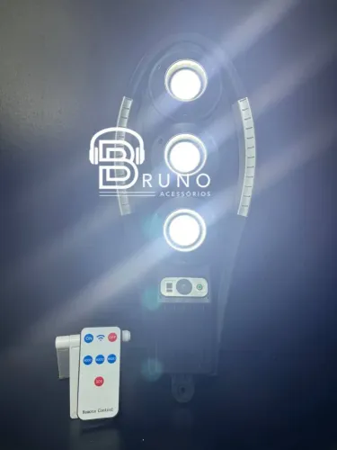 Refletor Solar LED 3 em 1 com sensor de movimento e controle remoto