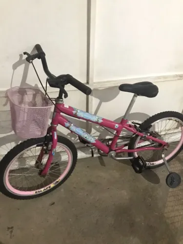 Bicicleta Infantil Frozen Aro 20 com Cestinha e Rodinhas