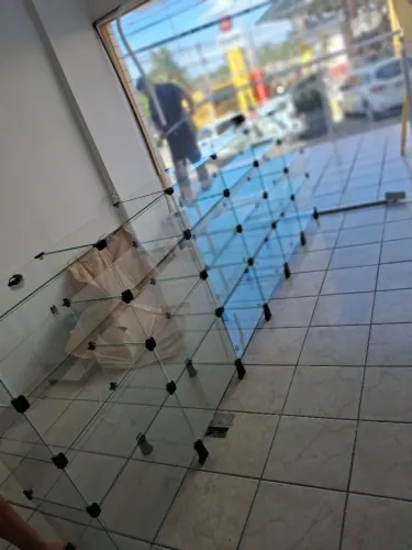 Promoção balcão de vidro expositor para lojas apartii de 450 R$
