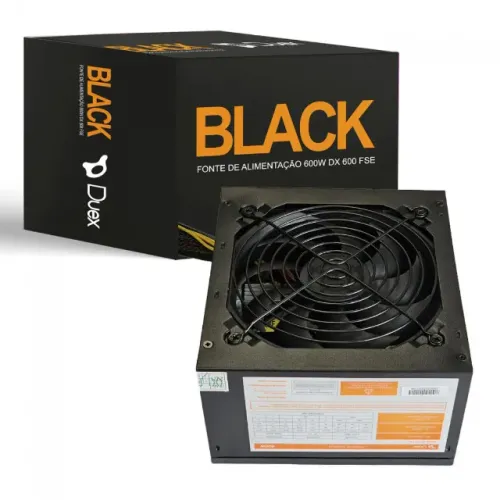 Fonte PC 600W Duex DX Black | PRONTA ENTREGA 