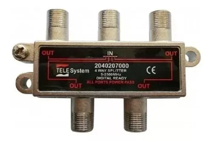 Divisor De Alta 1x4, Satélite, Vhf, Uhf, Digital E Cabo - Novo