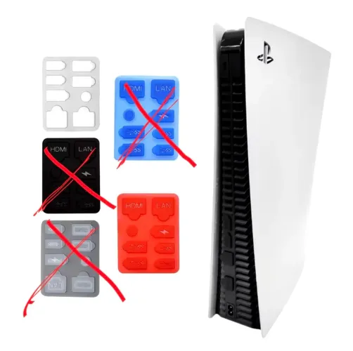 Kit de silicone anti-poeira PS5 Slim e Fat 