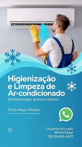 Higienização e manutenção de ar condicionado 