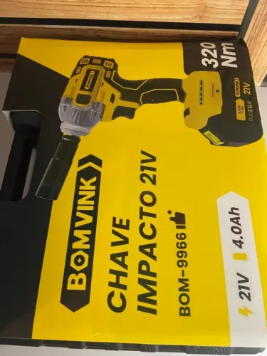 Parafusadeira Chave de Impacto 21v duas baterias torque 320nm