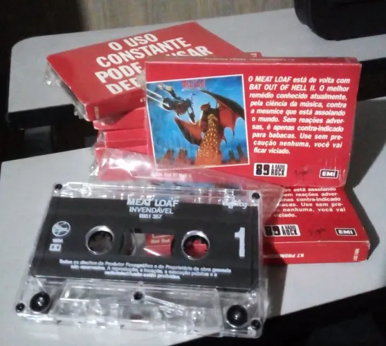 Lote de cassettes PROMO K7s do MEAT LOAF "Bat Out of Hell II", Virgin Records/EMI