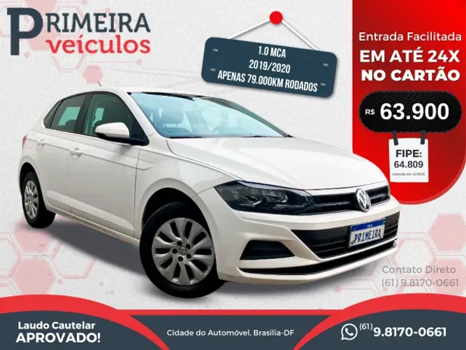 Volkswagen Polo MCA 1.0 Flex 19/20 - Aspirado com Apenas 79.000KM e Estepe ZERO KM