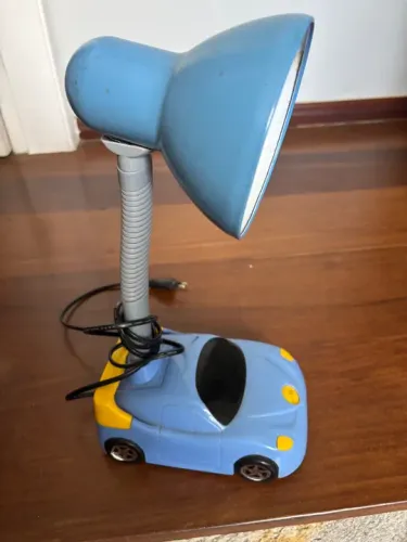 Luminária de Mesa Carro Azul