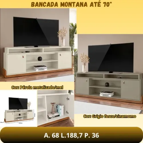 BANCADA MONTANA PARA TV ATÉ 75