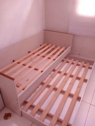 Cama infantil solteiro com auxiliar - Retirada no Trapiche 