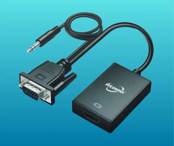 Adaptador VGA para HDMI com Áudio