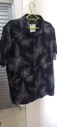 Camisa Floral Masculina Tam G Nova
