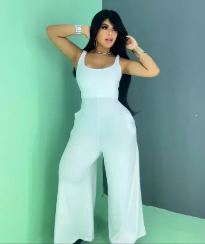 Macacão Branco Longo - Novo