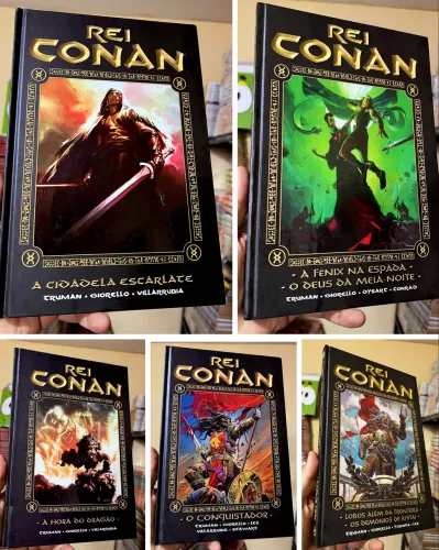 Rei Conan vol 1 ao 5 capa dura completo 
