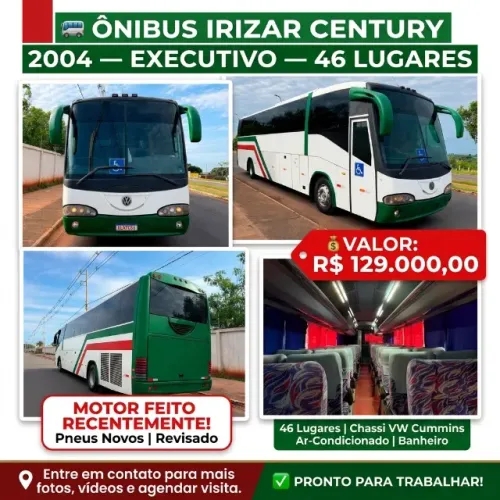 ? ÔNIBUS IRIZAR CENTURY 2004 ? EXECUTIVO ? 46 LUGARES
