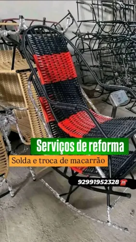 Reforma de cadeira. macarrão