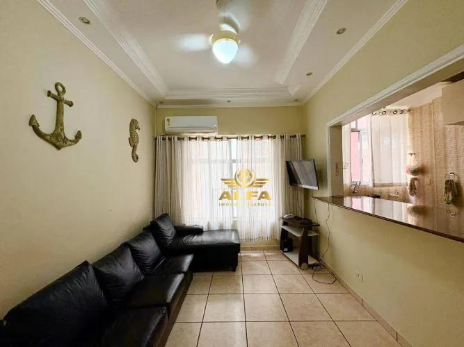 Apartamento a 1 quadra da praia com 2 dormitórios na Praia da Enseada Alfa Imóveis Guaruj