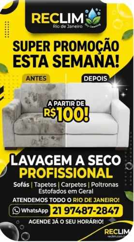 Lavagem de sofa a seco 150,00