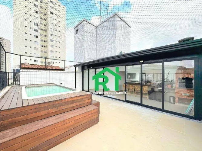 Cobertura com 2 quartos (1 suíte), 1 vaga e lazer à venda em Jardim Astúrias, Guarujá