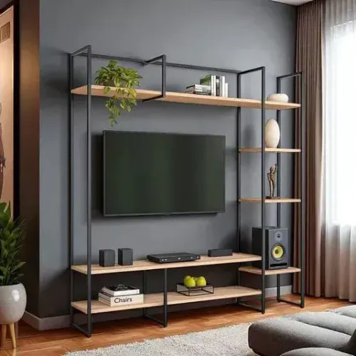 Estantes de metalon e MDF, para sua sala ficar mais linda.