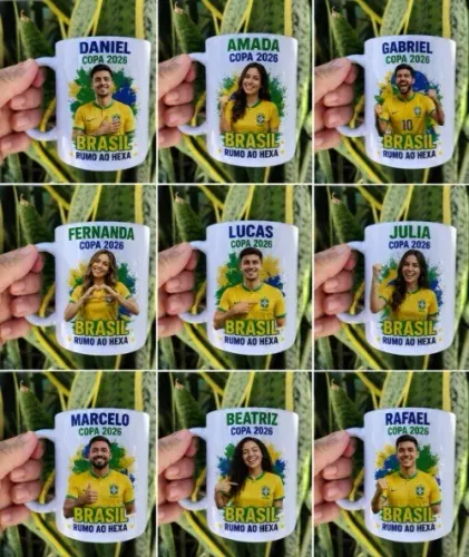 CANECAS COPA 2026 (RUMO AO HEXA) PERSONALIZADAS