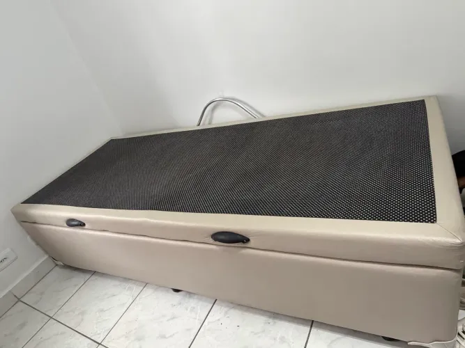 Cama solteiro baú