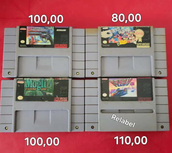 Lote de 7 jogos originais super nintendo