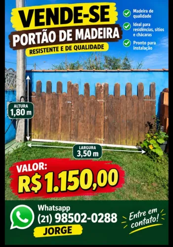 Portão de madeira de qualidade