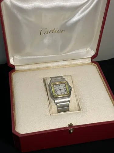 Relógio Cartier Santos Feminino com Caixa e Elos Extras