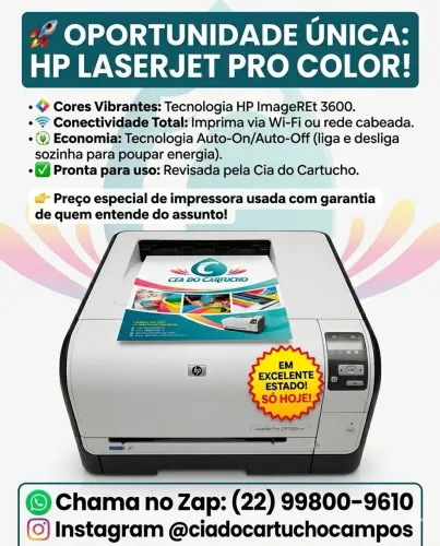 Impressora hp cp 1525nw