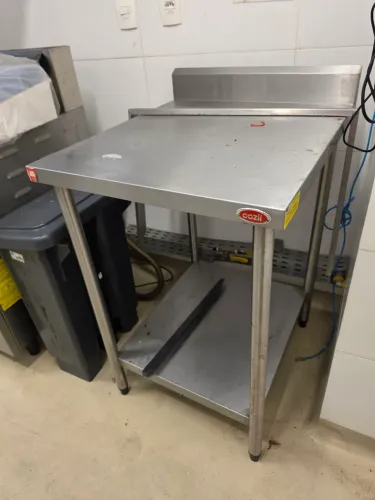 Mesa inox cozil profissional - 60cm X 70cm - cozinha, restaurante, Hamburgueria