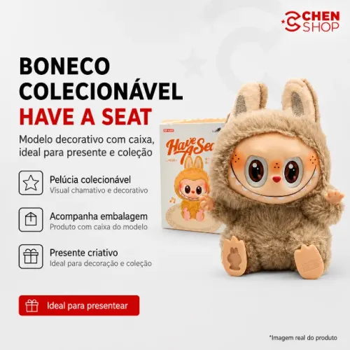 Boneco Colecionável Have a Seat com Caixa Decorativo