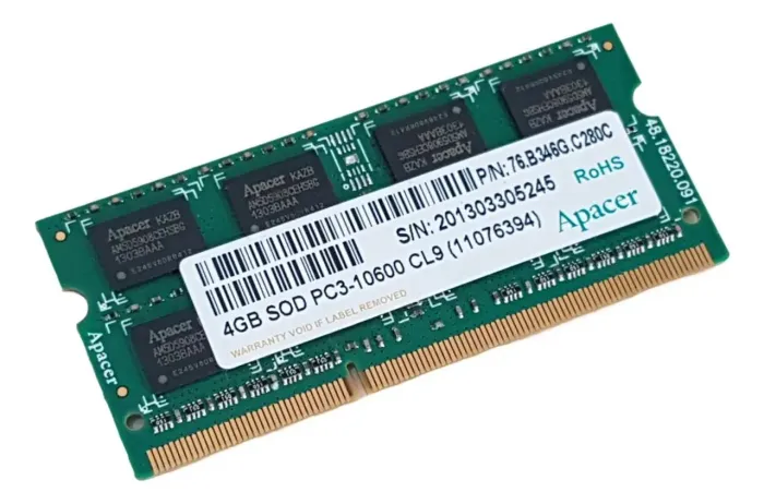 ?Memória RAM Notebook 4GB DDR3 1333MHz Apacer - Notebook