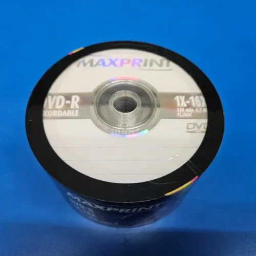 50 - DVD-R Virgens Lacrado Maxprint 4.7GB 16X