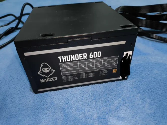 Fonte Mancer Thunder 600w / 80 Plus Bronze, LEIA A DESCRIÇÃO!!