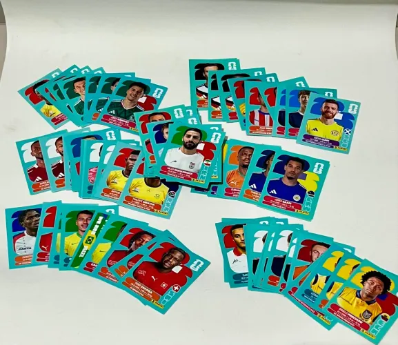 Lote 50 Figurinhas Sem Repetição Copa do Mundo 2026